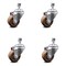Service Caster 3.5 Inch High Temp Glass Filled Nylon Swivel 12mm Threaded Stem Caster Set SCC SCC-TS20S3514-GFNSHT-M1215-4 - alternate 1